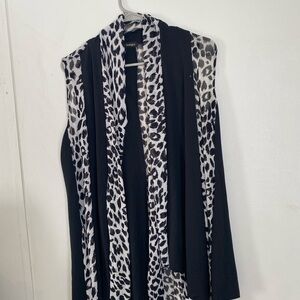 Chico's Black and White Sleeveless Top